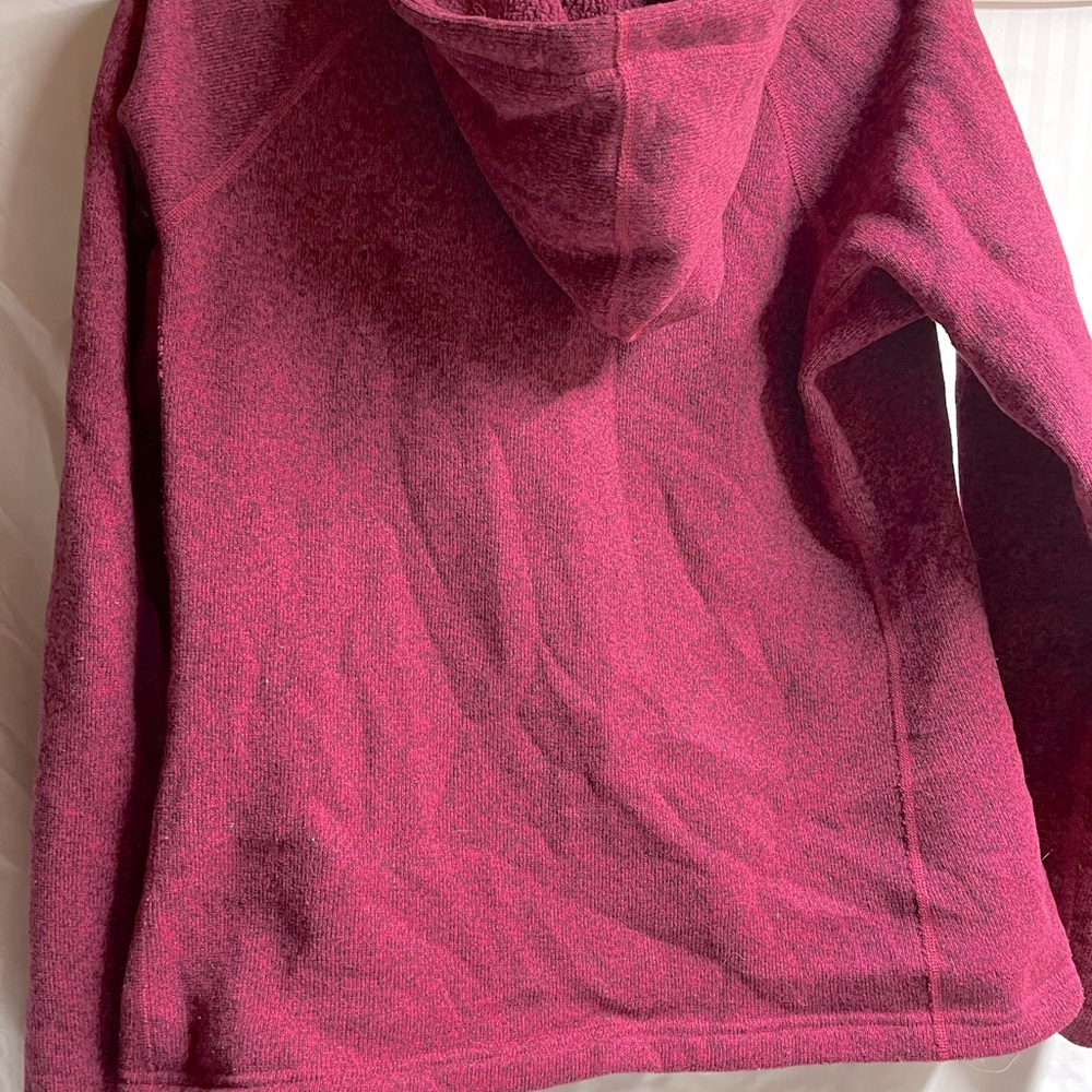 North face 3/4 hoody with toggle design buttons, fleece, warm L